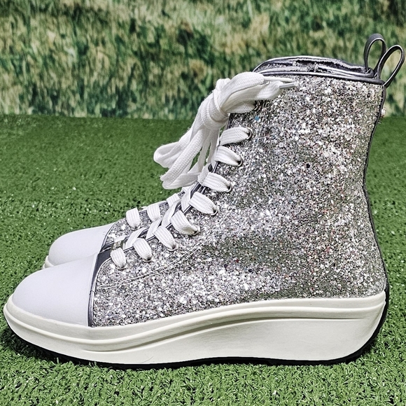 VINCE CAMUTO | GIRLS HIGH-TOP GLITTER PLATFORM SNEAKERS - - Picture 3 of 16